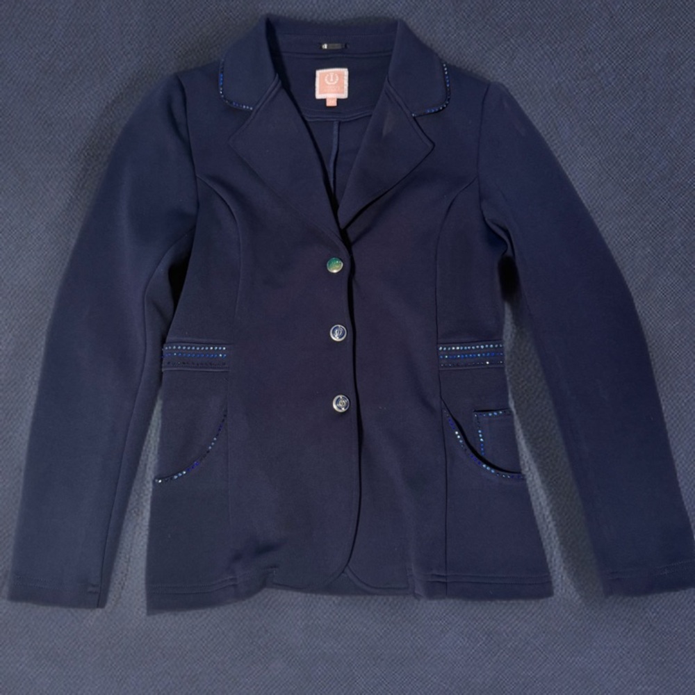 European Imperial Riding Competition Jacket Navy Blue Gem Jumping Dressage